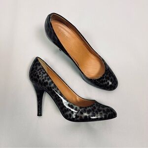 J.Crew Leopard Print Patent Leather Heels Size 8.5